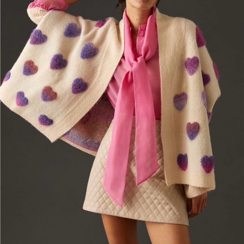 Heart Patterned Cardigan